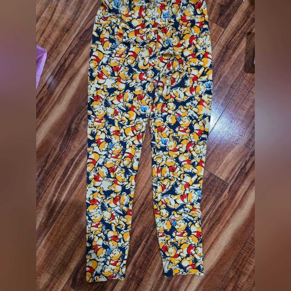 Luluroe Winnie The Pooh Leggings One Size Like New